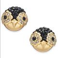 Kate Spade Jewelry | Kate Spade Nwt Penguin Stud Earrings | Color: Black/Gold | Size: Os