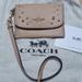 Coach Bags | Coach Nude Pink Stud Card Wallet Wristlet | Color: Cream/Pink | Size: Os