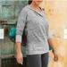 Athleta Tops | Athleta Batwing & Robin Gray Marled Hoodie Sweatshirt Thumbholes ~Small | Color: Gray | Size: S