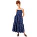 Plus Size Women's Tiered Cotton Maxi Dress by ellos in Blue Violet Print (Size 26/28)