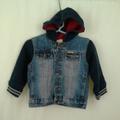 Levi's Jackets & Coats | Levi Strauss Boys Denim Hoodie Jacket Size 4t Blue Trucker Jacket Knit Hood Knit | Color: Blue | Size: 4tb