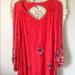 Free People Dresses | Free People Floral Embroidered Tunic Dress | Color: Red | Size: L