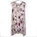 Free People Dresses | Free People Tree Swing Boho Floral Print Dress In Washed Stone Combo - M | Color: White/Silver | Size: M