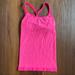 Athleta Tops | Athleta Hot Pink Striped Stretchy Workout Tank Top Shirt | Color: Pink | Size: Xs