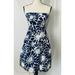 J. Crew Dresses | J. Crew Lorelei Dress, Strapless Blue & White Embossed Floral Midi Dress | Color: Blue/White | Size: 0