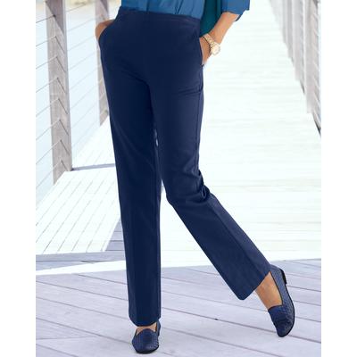 Appleseeds Women's Dennisport Easy Pull-On Chinos - Blue - 8P - Petite