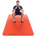 Large Exercise Mat – Extra Wide & Extra Thick Yoga Mat (183cm x 80cm x 10mm), TPE Fitness Mat with Free Carry Straps, Perfect for HiiT Home Workouts & Pilates - 'STRONG & FLEXIBLE' (Red)…