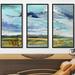 Picture Perfect International "Marsh Skies" By Carol Hallock 3 Piece Print On Floating Canvas Canvas | 33.5 H x 52.5 W x 2 D in | Wayfair