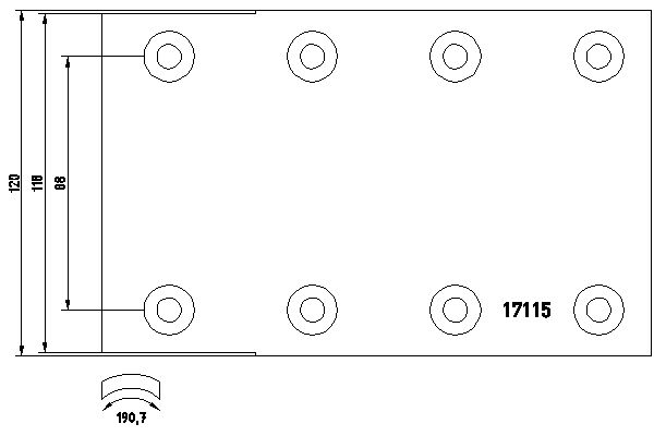 TEXTAR Bremsbelagsatz, Trommelbremse 1711501 Universal Image