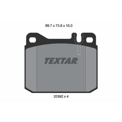 TEXTAR Bremsbelagsatz, Scheibenbremse vorne rechts links für MERCEDES-BENZ 0005867542 0015863242 A0014206320 2039204