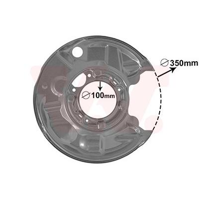 VAN WEZEL Spritzblech, Bremsscheibe hinten rechts 100mm für MERCEDES-BENZ A2034230220 2034230220 A2034230420 3032374