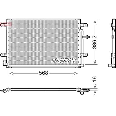 DENSO Kondensator, Klimaanlage 568x386.2x16 für VAG 8E0260401Q 8E0260401L 8E0260401H DCN02038