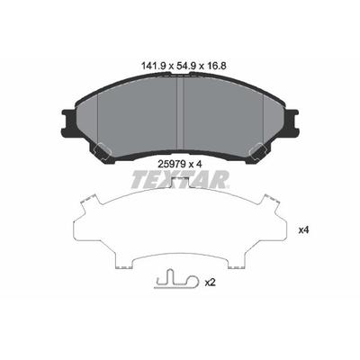 TEXTAR Bremsbelagsatz, Scheibenbremse vorne rechts links mit Zubehör für MITSUBISHI SUZUKI (CHANGAN) 5581061M00 5581061M