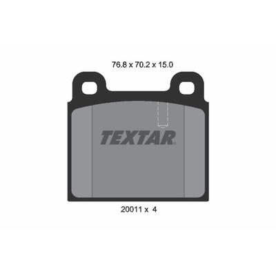 TEXTAR Bremsbelagsatz, Scheibenbremse vorne rechts links für PORSCHE 92335190100 90135199700 91135195001 2001107