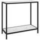 vidaXL Console Table White 80x35x75 cm Tempered Glass