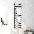 vidaXL Towel Rack Black 24x12x96 cm Steel