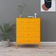 vidaXL Chest of Drawers Mustard Yellow 80x35x101.5 cm Steel