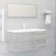 vidaXL 2 Piece Bathroom Furniture Set Concrete Grey Engineered Wood