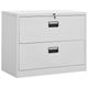 vidaXL Filing Cabinet Light Grey 90x46x72.5 cm Steel