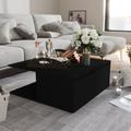 vidaXL Coffee Table Black 80x80x31 cm Engineered Wood