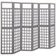 vidaXL 6-Panel Room Divider/Trellis Solid Fir Wood Grey 242.5x180 cm