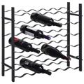 vidaXL Wine Rack for 36 Bottles Black Iron