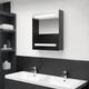 vidaXL LED Bathroom Mirror Cabinet Shining Grey 50x14x60 cm