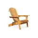 Chaise d'extérieur en bois avec accoudoirs - Chaise de jardin Adirondack - Adirondack Bois naturel