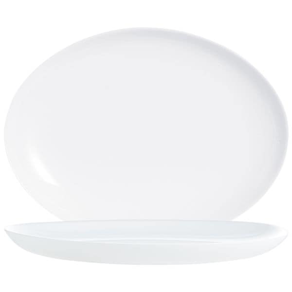 Arcoroc Platte »Evolutions White« oval - 33 x 25 cm weiß, 32.9x3x24.7 cm