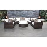 kathy ireland River Brook 8 Piece Outdoor Wicker Patio Furniture Set 08h