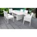 Miami Rectangular Outdoor Patio Dining Table with with 4 Armless Chairs and 2 Chairs w/ Arms