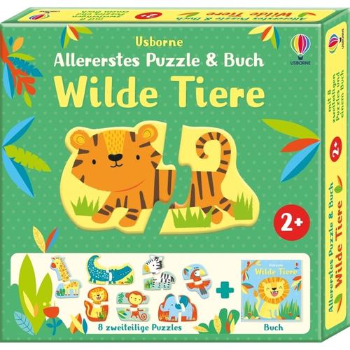 Allererstes Puzzle & Buch: Wilde Tiere