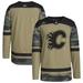 adidas Camo Calgary Flames Logo Military Appreciation Team Authentic Practice Jersey