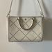 Tory Burch Bags | Authentic Tory Burch Robinson Crosshatch Zip Tote In Ivory | Color: Cream | Size: Height 8 Inches. Depth 3.5 Inches