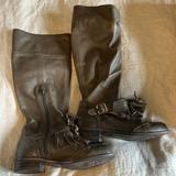 Anthropologie Shoes | Anthropologie Lucky Penny Leather Boots Size 8 | Color: Gray | Size: 8