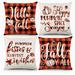 Urban Outfitters Accents | Buffalo Plaid Fall Pillow Covers 18x18 Inch Set Of 4 Pumpkin | Color: Orange | Size: Os