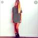 Brandy Melville Dresses | Brandy Melville Charcoal Grey And Black Striped T-Shirt Dress. One Size | Color: Black/Gray | Size: One Size