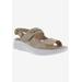 Extra Wide Width Women's Selina Sandal by Drew in Natural (Size 8 1/2 WW)