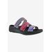 Wide Width Women's Sawyer Sandal by Drew in Purple Combo (Size 8 1/2 W)