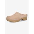 Women's Motto Clog Mule by Bella Vita in Almond Suede Leather (Size 8 M)