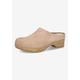 Women's Motto Clog Mule by Bella Vita in Almond Suede Leather (Size 8 M)