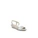 Wide Width Women's Yasmine Wedge Sandal by LifeStride in Silver (Size 7 1/2 W)