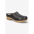 Wide Width Women's Motto Clog Mule by Bella Vita in Black Leather (Size 7 W)