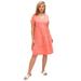 Plus Size Women's Tiered Tee Dress by ellos in Sweet Coral (Size 34/36)