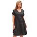 Plus Size Women's Tiered Tee Dress by ellos in Black (Size 30/32)