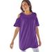 Plus Size Women's Eyelet Cold-Shoulder Tunic by Woman Within in Purple Orchid (Size L)