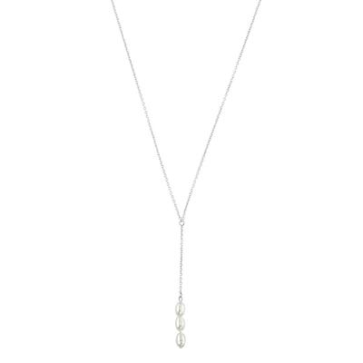 amor - Kette mit Anhänger für Damen, 925 Sterling Silber, Süßwasserzuchtperle Ketten