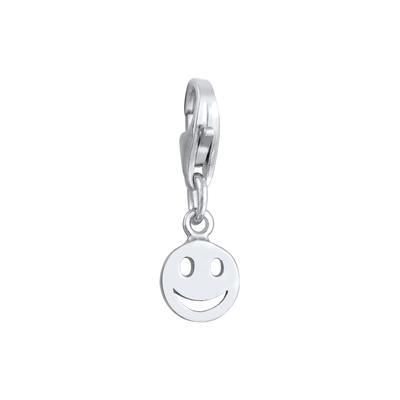 Nenalina - Charm mit Smiling Face Anhänger 925 Silber Charms & Kettenanhänger 1 ct Damen