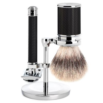 Mühle TRADITIONAL 3-teiliges Rasierset, Silvertip Fibre®, mit Rasierhobel Griffmaterial Metall verchromt Herren