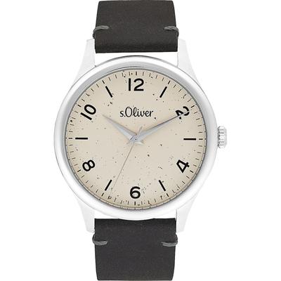 s.Oliver - Herrenuhr Edelstahl Herrenuhren 1 ct